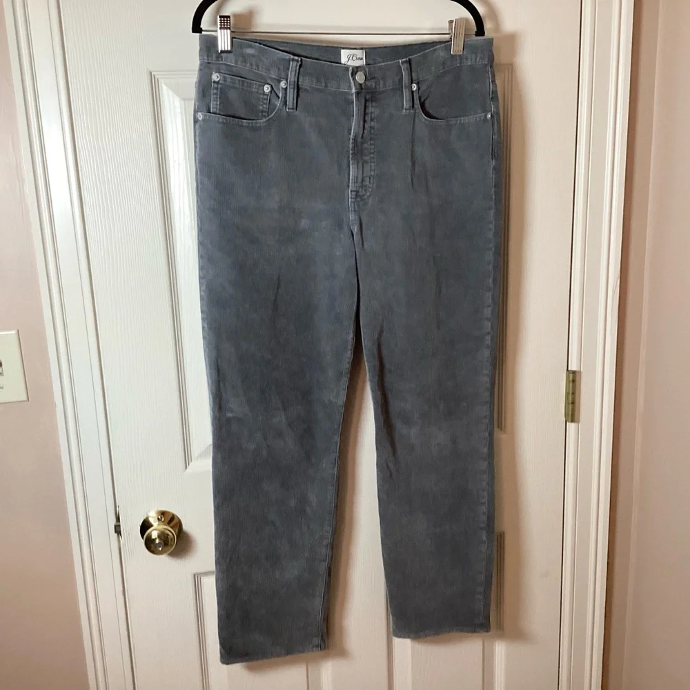 J. Crew Vintage Slim Straight Gray Corduroy Jeans - 31